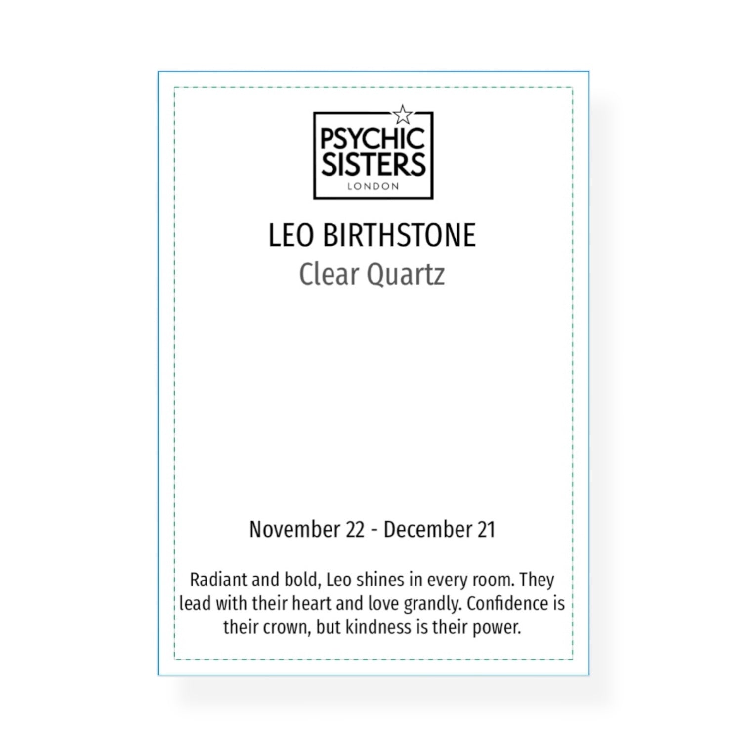 Leo Birthstone Keyring (November 22 - December 21)